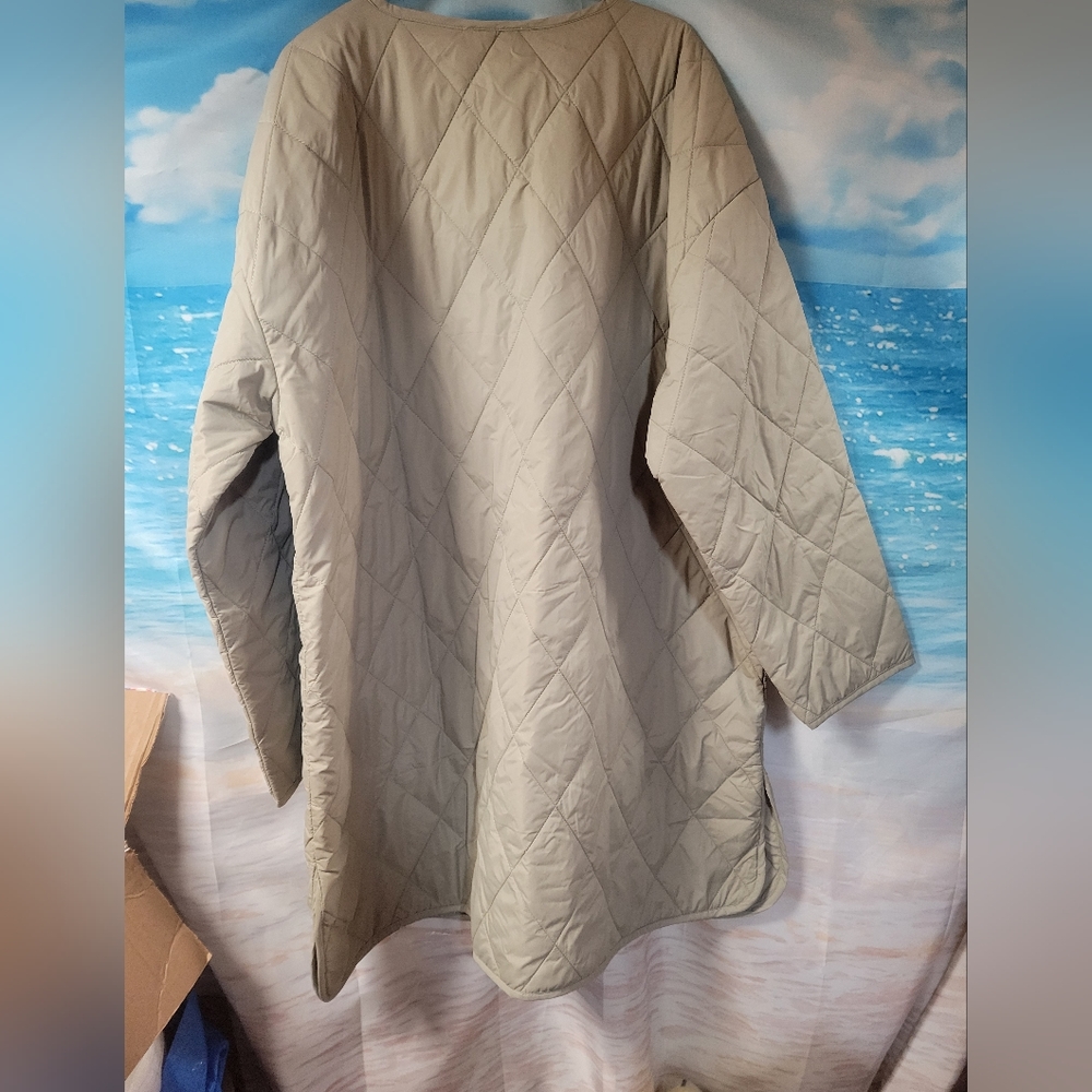Michael Stars NWT Light Olive Quilted Lightweight Jacket Size 3X or 2X - Picture 3 of 6